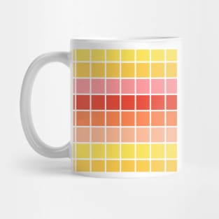 Checkered pattern in warm retro yellow colors Mug